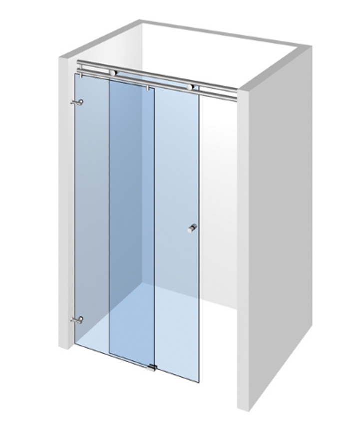 sklenený sprchovací kút posuvný typ a2
